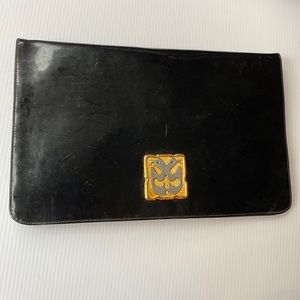 Morle patent purse clutch